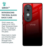 Maroon Faded Glass Case for Vivo V40 5G