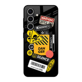 Danger Signs Samsung Galaxy S24 FE 5G Glass Back Cover Online
