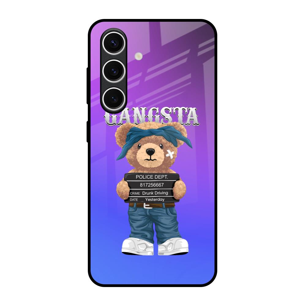 Gangsta Bear Samsung Galaxy S24 FE 5G Glass Back Cover Online
