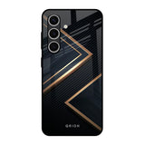 Sleek Golden & Navy Samsung Galaxy S24 FE 5G Glass Back Cover Online