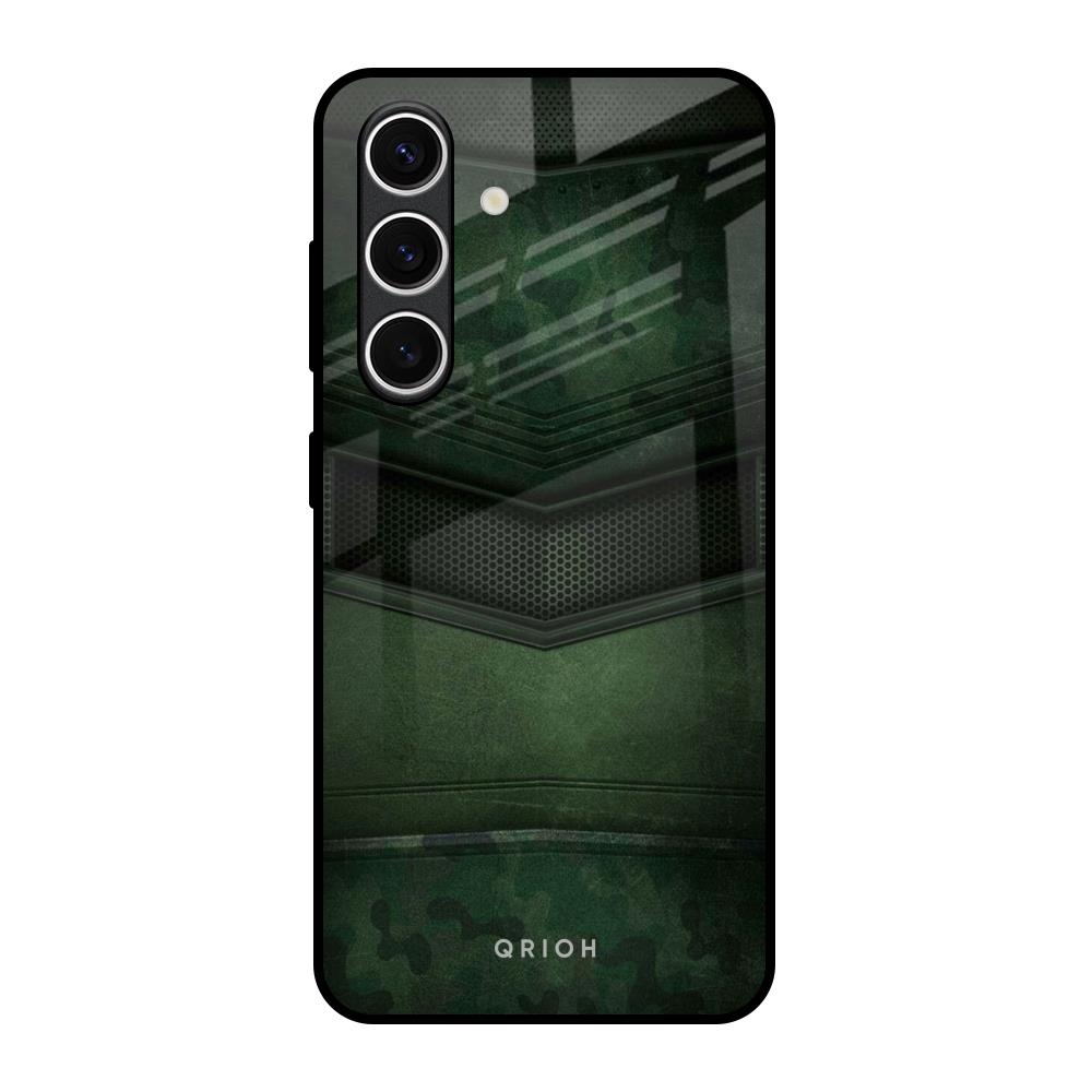 Green Leather Samsung Galaxy S24 FE 5G Glass Back Cover Online
