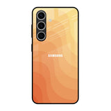 Orange Curve Pattern Samsung Galaxy S24 FE 5G Glass Back Cover Online