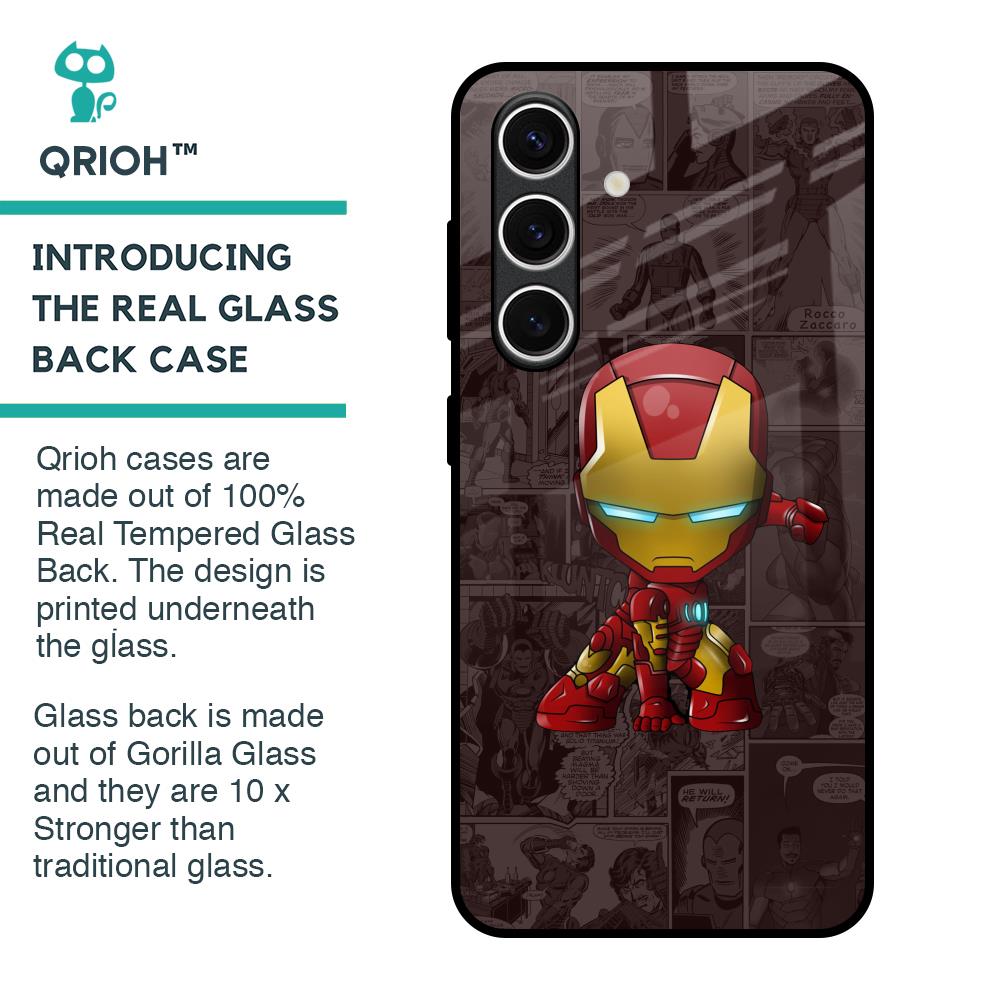 Angry Baby Super Hero Glass Case for Samsung Galaxy S24 FE 5G