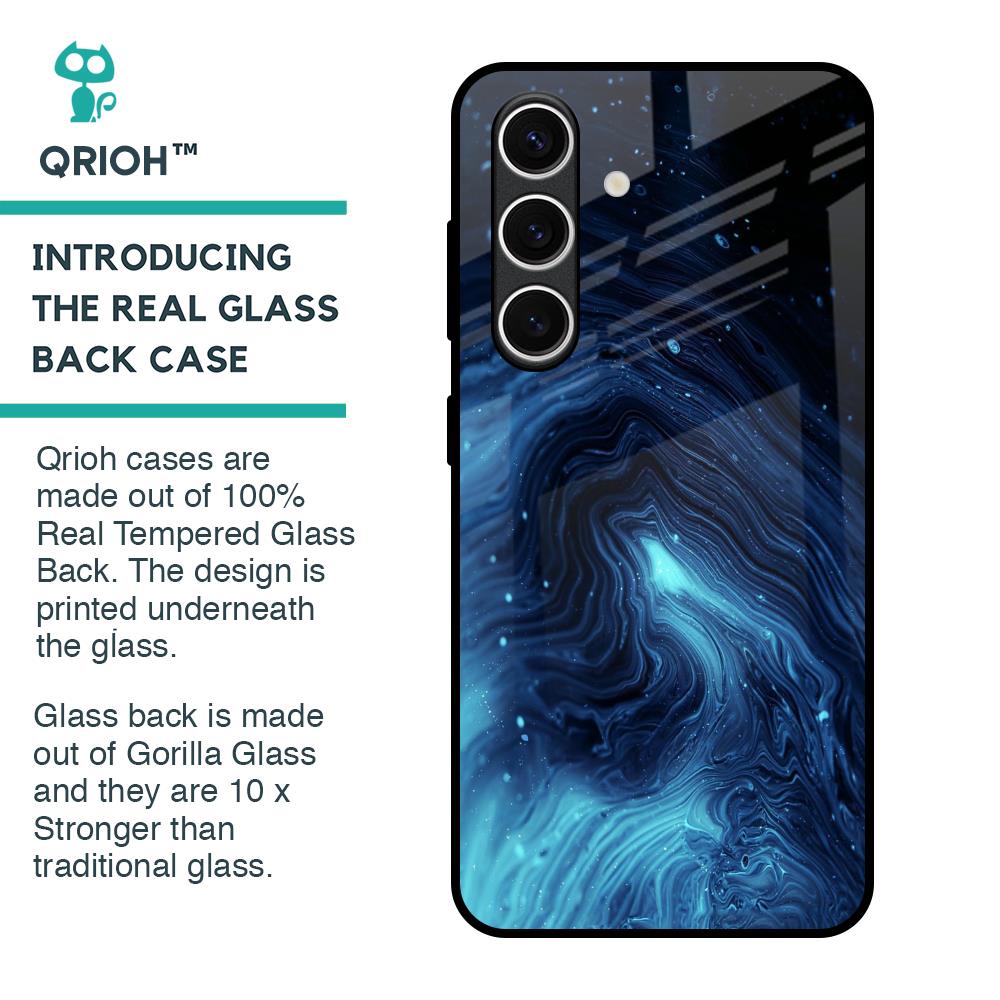 Dazzling Ocean Gradient Glass Case For Samsung Galaxy S24 FE 5G