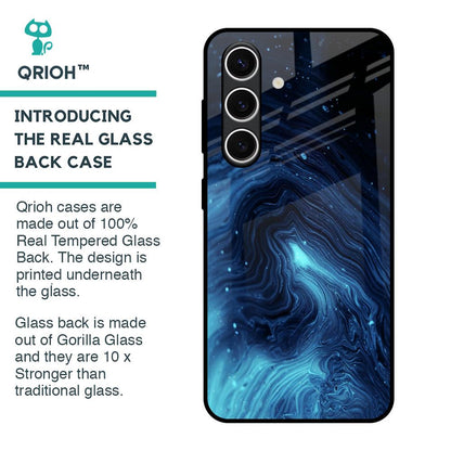 Dazzling Ocean Gradient Glass Case For Samsung Galaxy S24 FE 5G
