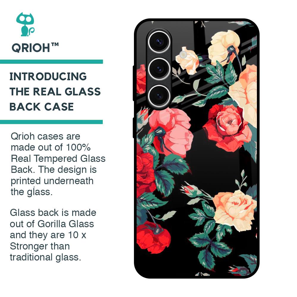 Floral Bunch Glass Case For Samsung Galaxy S24 FE 5G