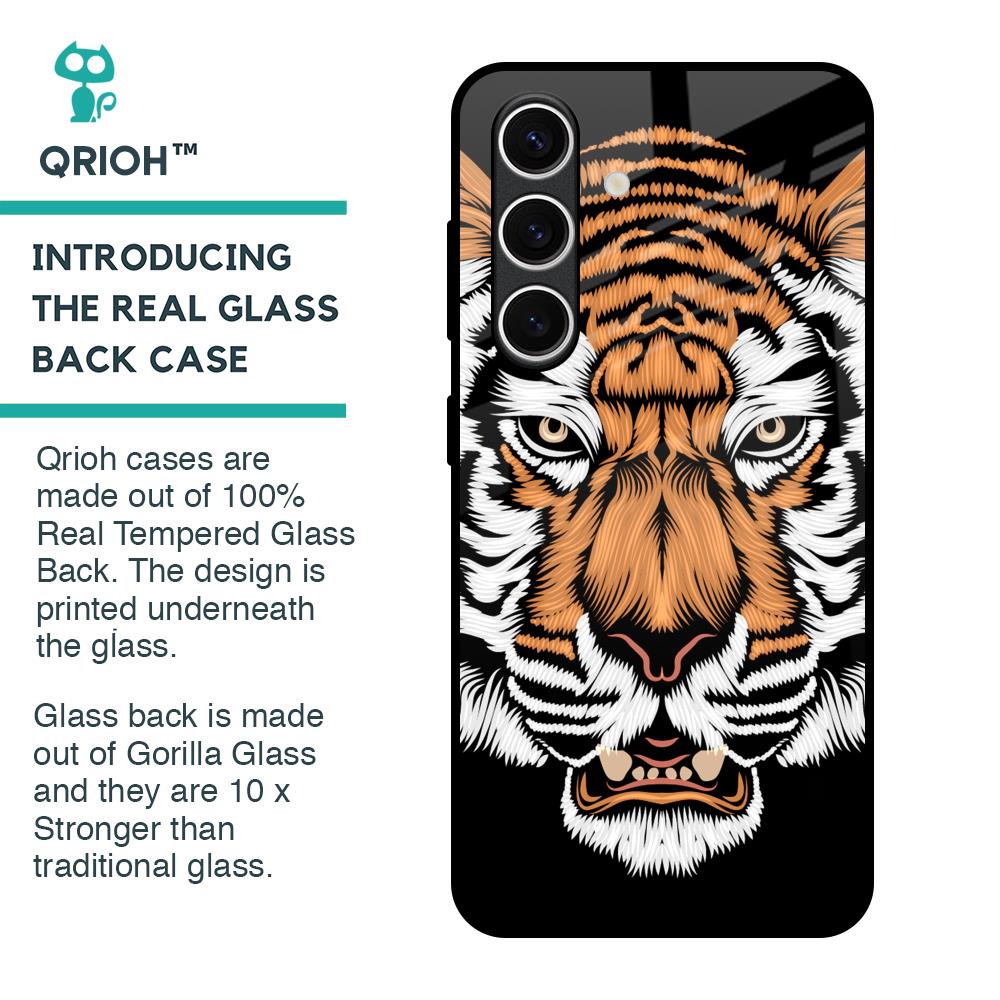 Angry Tiger Glass Case For Samsung Galaxy S24 FE 5G