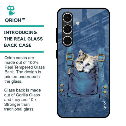Kitty In Pocket Glass Case For Samsung Galaxy S24 FE 5G