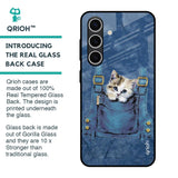 Kitty In Pocket Glass Case For Samsung Galaxy S24 FE 5G