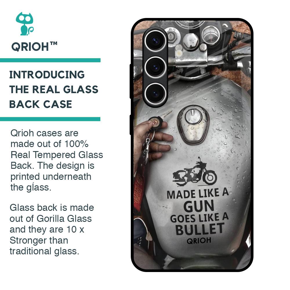 Royal Bike Glass Case for Samsung Galaxy S24 FE 5G
