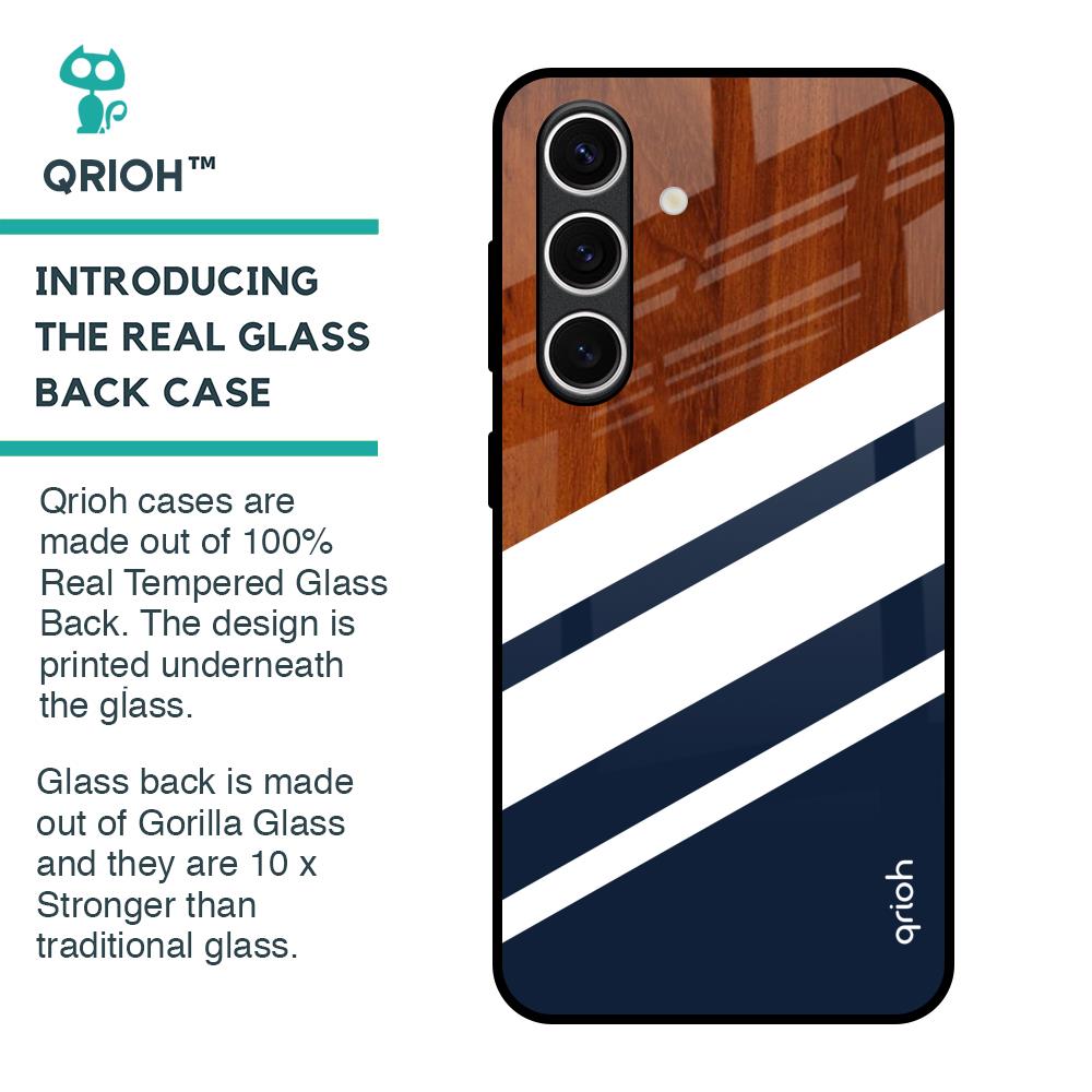 Bold Stripes Glass Case for Samsung Galaxy S24 FE 5G