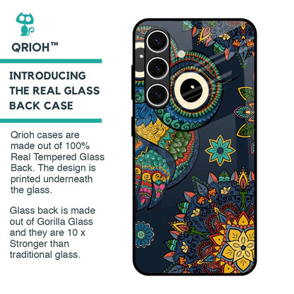 Owl Art Glass Case for Samsung Galaxy S24 FE 5G