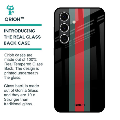 Vertical Stripes Glass Case for Samsung Galaxy S24 FE 5G