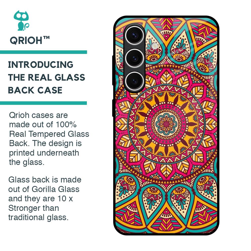 Elegant Mandala Glass Case for Samsung Galaxy S24 FE 5G