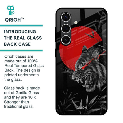 Red Moon Tiger Glass Case for Samsung Galaxy S24 FE 5G