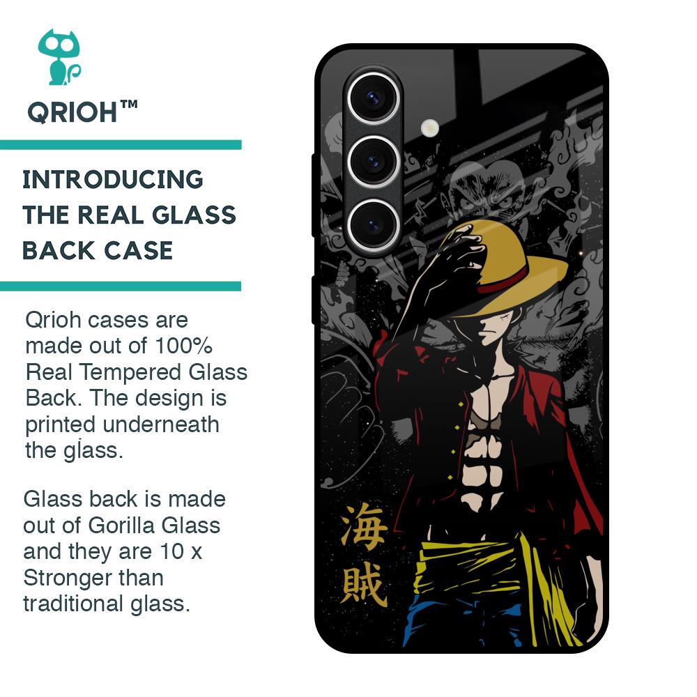 Dark Luffy Glass Case for Samsung Galaxy S24 FE 5G