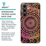 Floral Mandala Glass Case for Samsung Galaxy S24 FE 5G