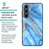 Vibrant Blue Marble Glass Case for Samsung Galaxy S24 FE 5G