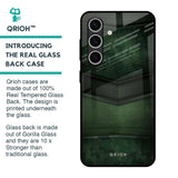 Green Leather Glass Case for Samsung Galaxy S24 FE 5G
