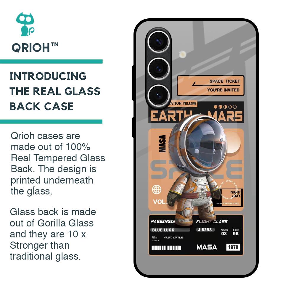 Space Ticket Glass Case for Samsung Galaxy S24 FE 5G