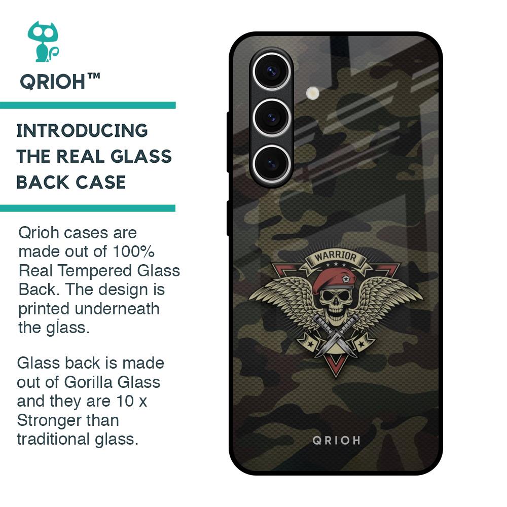 Army Warrior Glass Case for Samsung Galaxy S24 FE 5G