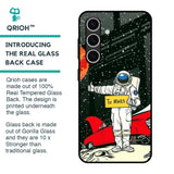 Astronaut on Mars Glass Case for Samsung Galaxy S24 FE 5G