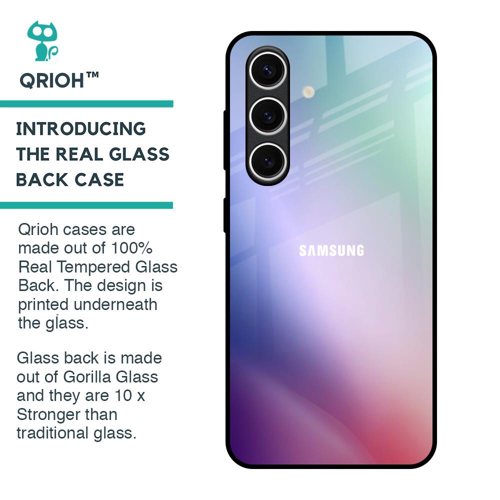 Abstract Holographic Glass Case for Samsung Galaxy S24 FE 5G