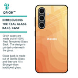 Orange Curve Pattern Glass Case for Samsung Galaxy S24 FE 5G