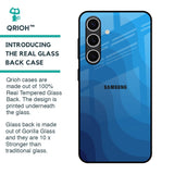 Blue Wave Abstract Glass Case for Samsung Galaxy S24 FE 5G