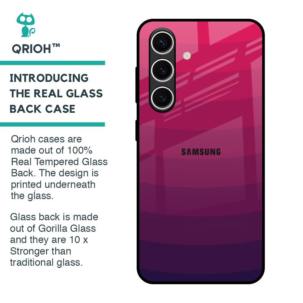 Wavy Pink Pattern Glass Case for Samsung Galaxy S24 FE 5G