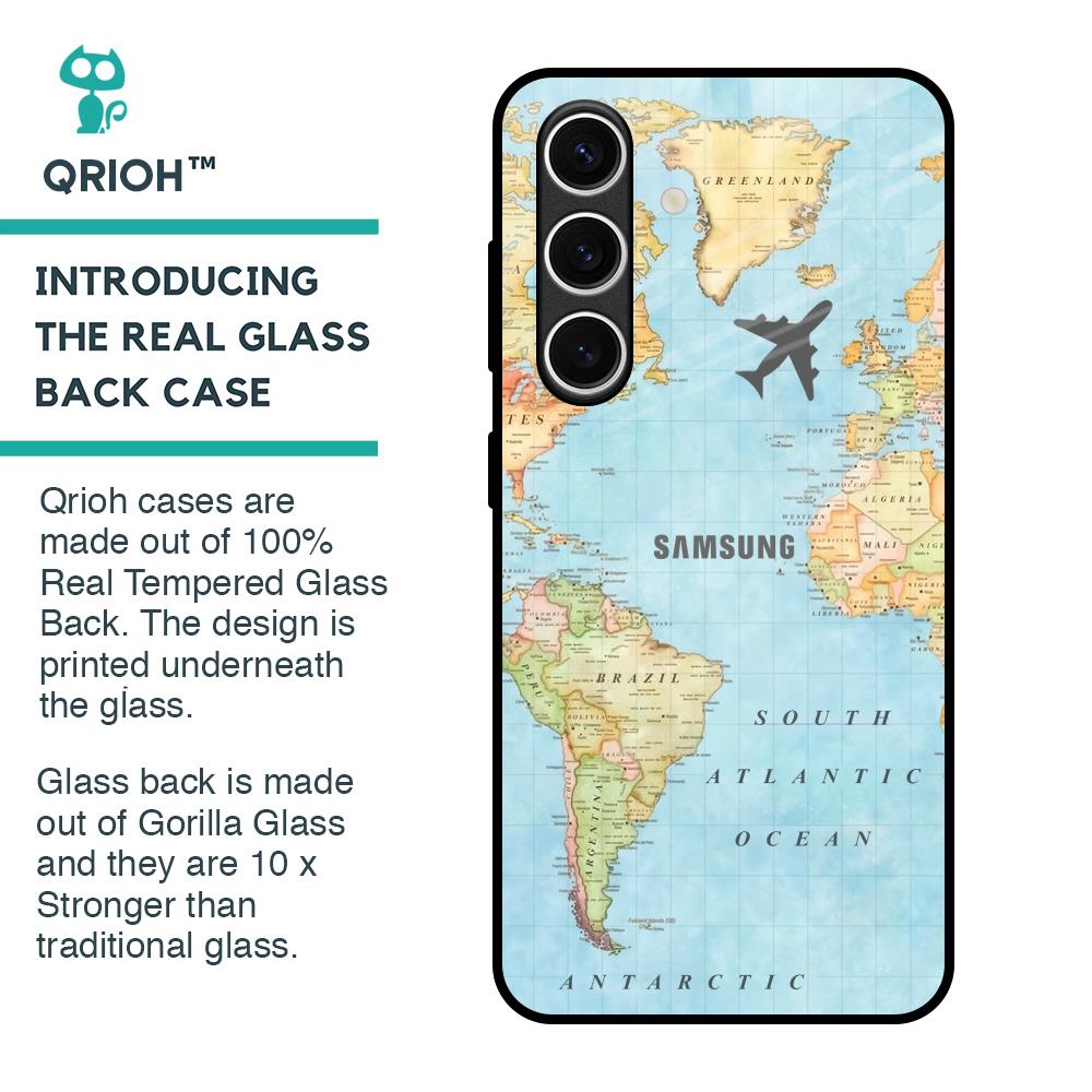 Fly Around The World Glass Case for Samsung Galaxy S24 FE 5G
