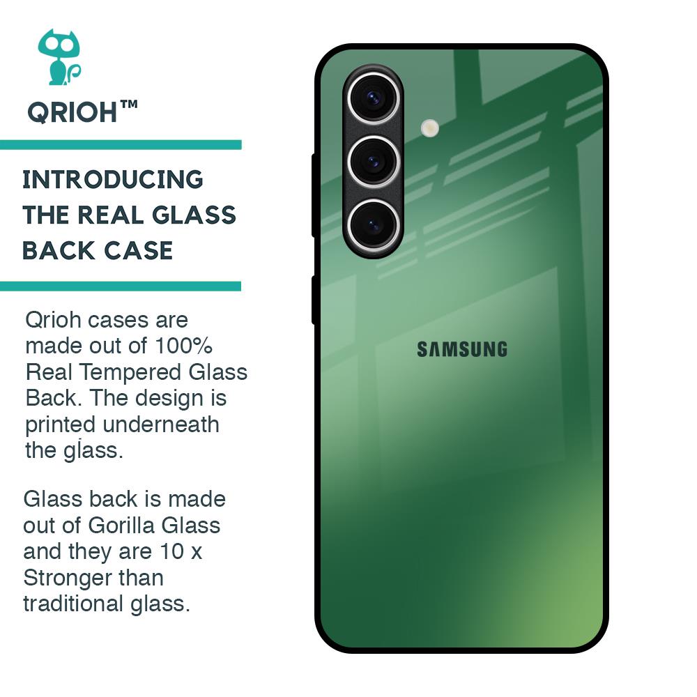 Green Grunge Texture Glass Case for Samsung Galaxy S24 FE 5G