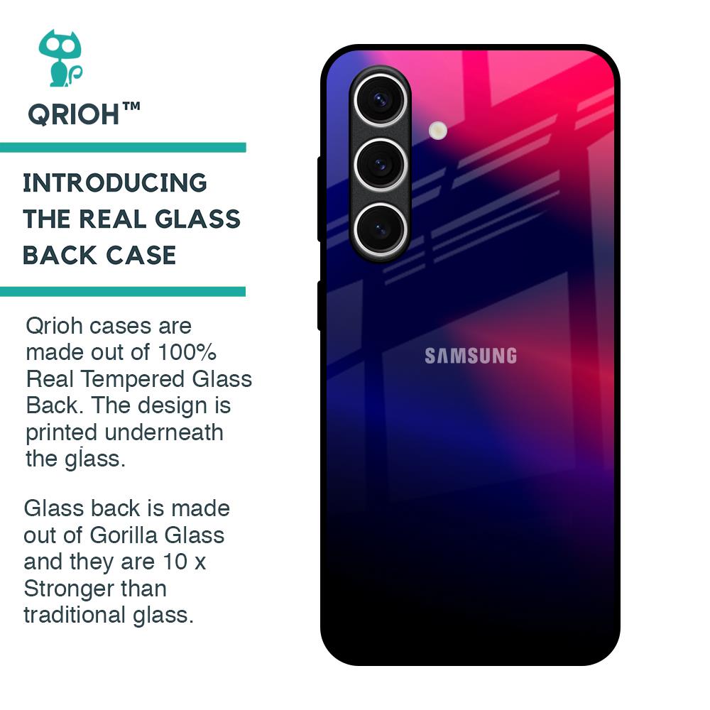 Blue Ombre Glass Case for Samsung Galaxy S24 FE 5G