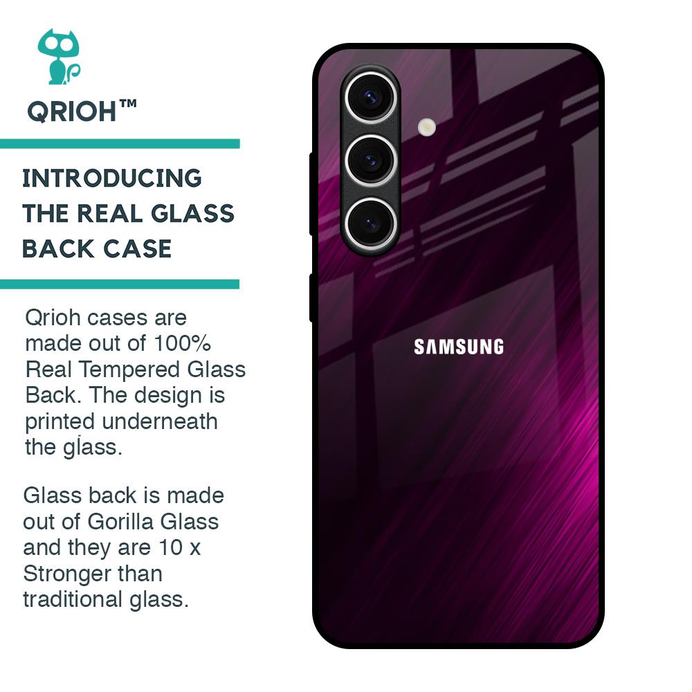 Pink Hairline Glass Case for Samsung Galaxy S24 FE 5G