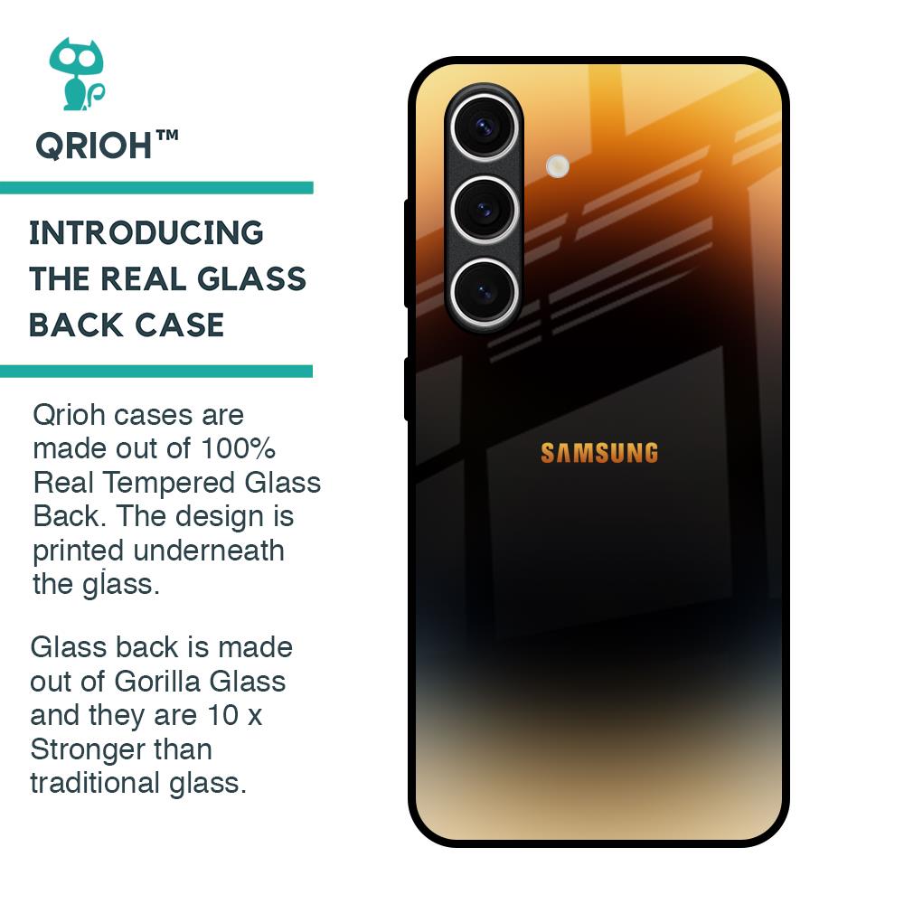 Grainy Yellow Glass Case for Samsung Galaxy S24 FE 5G