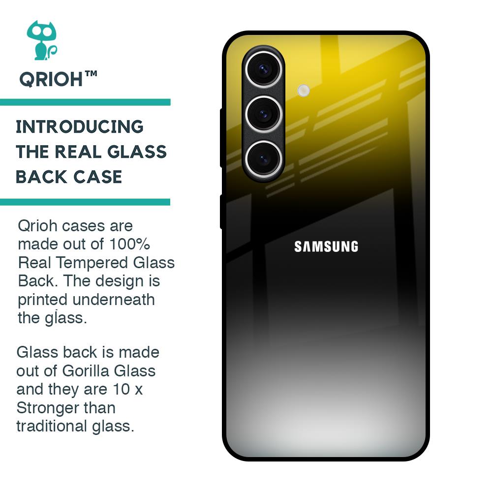 Yellow Shadow Glass Case for Samsung Galaxy S24 FE 5G