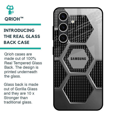 Hexagon Style Glass Case For Samsung Galaxy S24 FE 5G