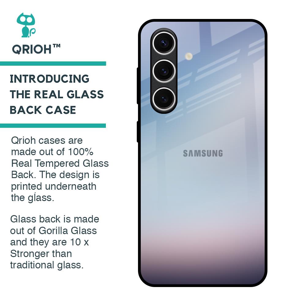 Light Sky Texture Glass Case for Samsung Galaxy S24 FE 5G