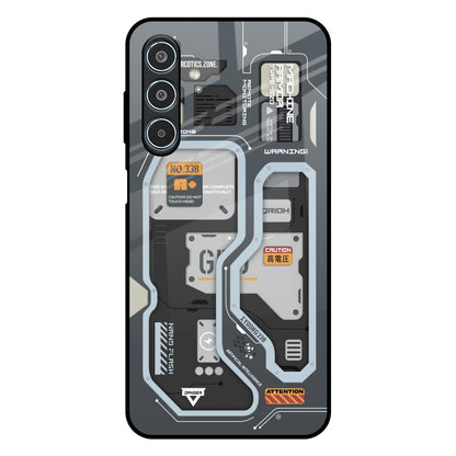 Retro Futuristic Samsung Galaxy M35 5G Glass Back Cover Online