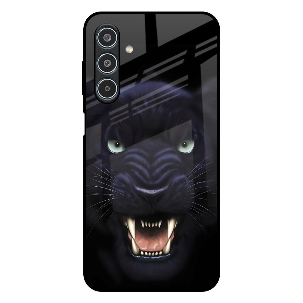 Angry Black Leopard Samsung Galaxy M35 5G Glass Back Cover Online