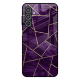 Geometric Purple Samsung Galaxy M35 5G Glass Back Cover Online