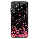 Heart Rain Fall Samsung Galaxy M35 5G Glass Back Cover Online