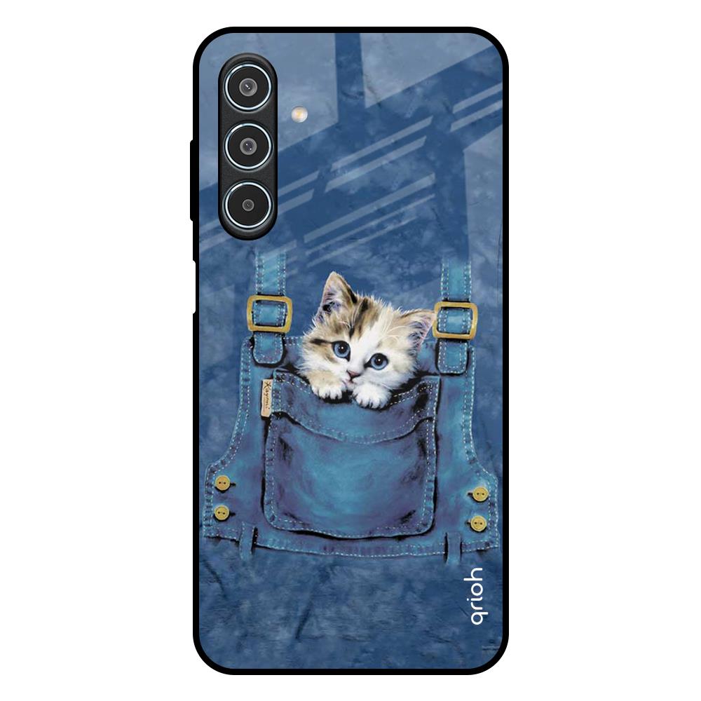 Kitty In Pocket Samsung Galaxy M35 5G Glass Back Cover Online