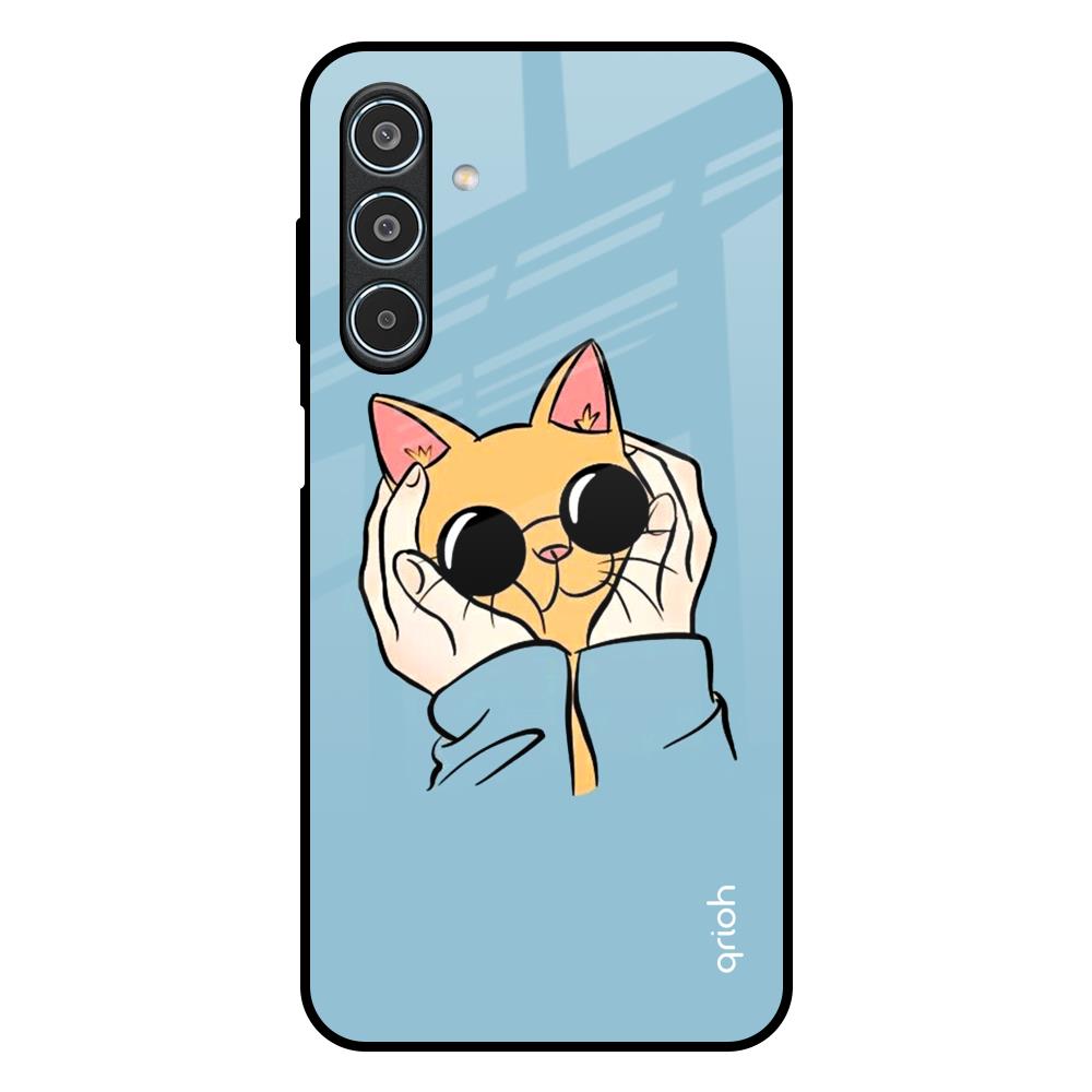 Adorable Cute Kitty Samsung Galaxy M35 5G Glass Back Cover Online