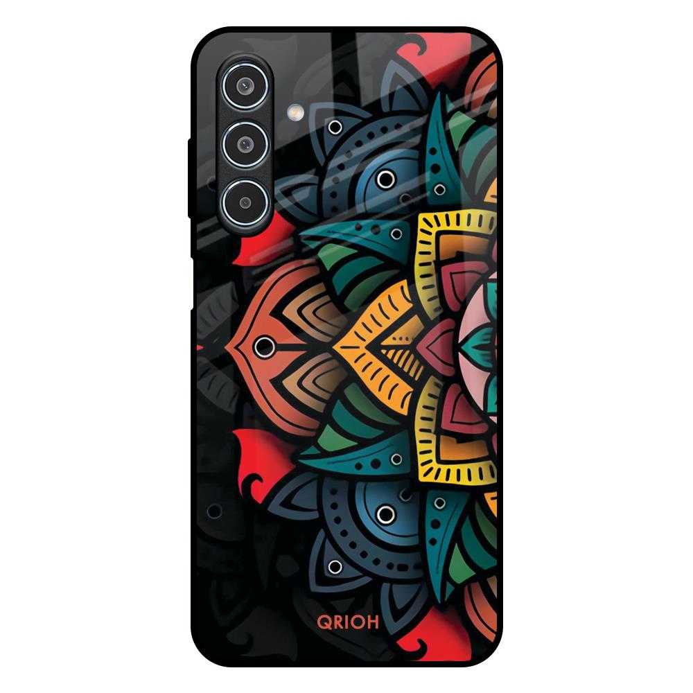 Retro Gorgeous Flower Samsung Galaxy M35 5G Glass Back Cover Online