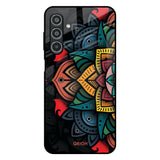 Retro Gorgeous Flower Samsung Galaxy M35 5G Glass Back Cover Online
