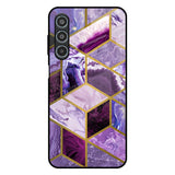 Purple Rhombus Marble Samsung Galaxy M35 5G Glass Back Cover Online