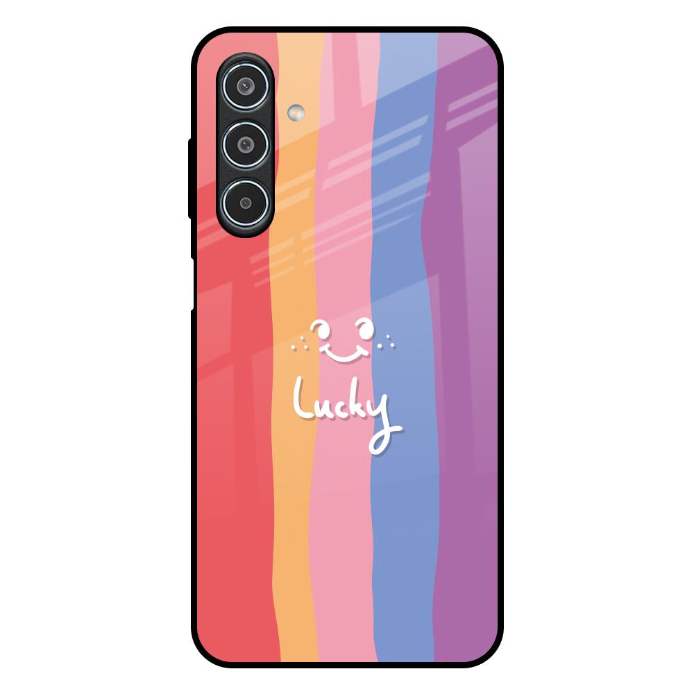 Lucky Abstract Samsung Galaxy M35 5G Glass Back Cover Online