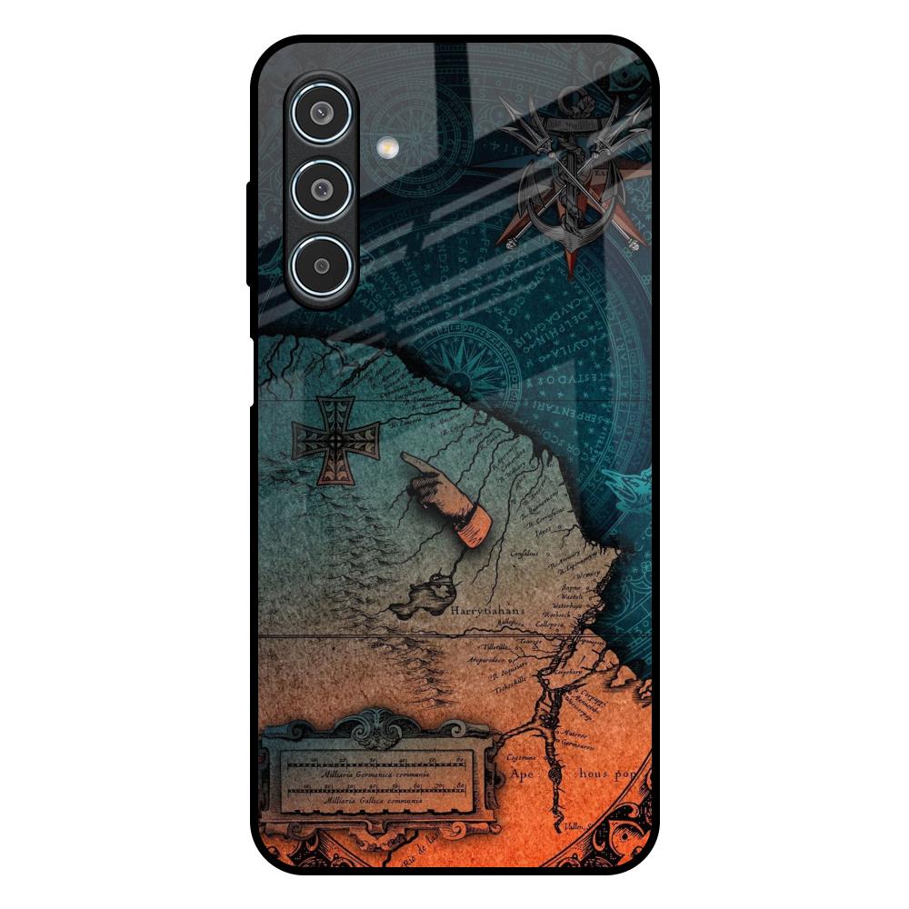 Geographical Map Samsung Galaxy M35 5G Glass Back Cover Online