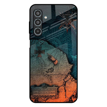Geographical Map Samsung Galaxy M35 5G Glass Back Cover Online
